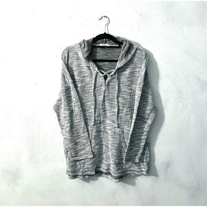 Soleillee Gray Knit Hoodie : 1X